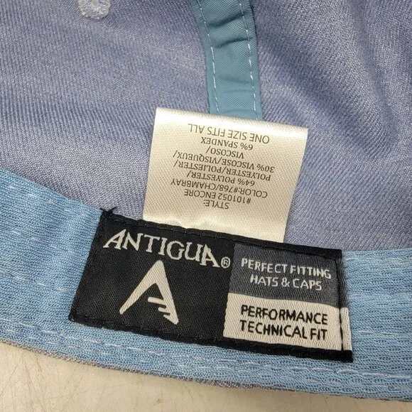 Antigua PGA Iowa Section Ice Blue Hat Cap Casual Outdoors Golfing Summer